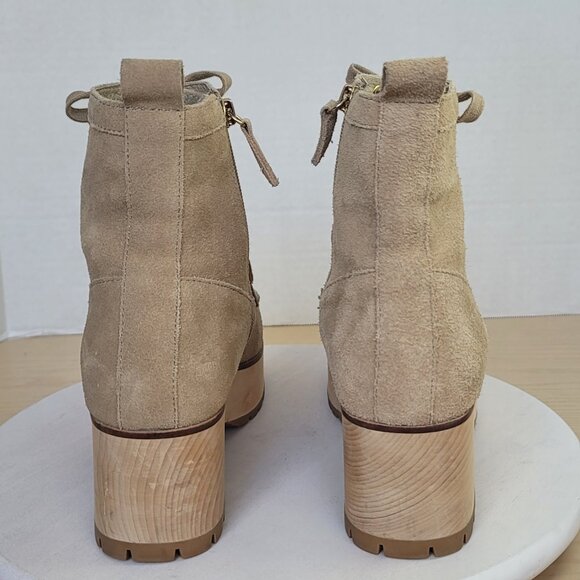 Kelsi Dagger Brooklyn Whip Clog Suede Booties Fawn Color Size 10 - Picture 5 of 16
